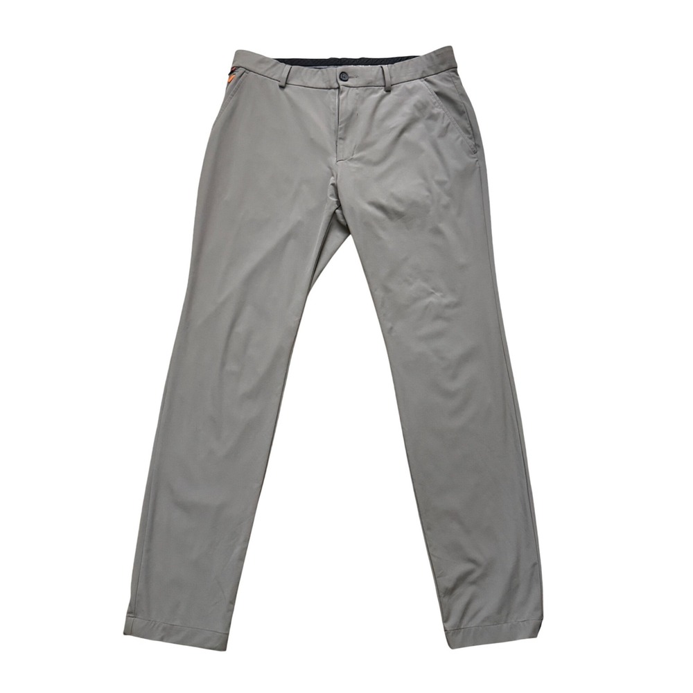 KJUS Iver Mens Golf Pants Gray Tailored Fit Technical Stretch W34 L32 Regular